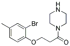 3-(2-BROMO-4-METHYL-PHENOXY)-1-PIPERAZIN-1-YL-PROPAN-1-ONE Struktur