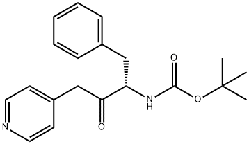 (S)-1-BENZYL-1-(BOC-AMINO)-3-PYRIDIN-4-YL-PROPAN-2-ONE Struktur