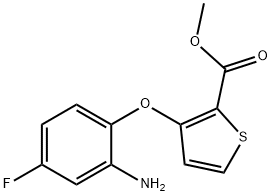 METHYL 3-(2-AMINO-4-FLUOROPHENOXY)-2-THIOPHENECARBOXYLATE Struktur