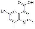 6-BROMO-2,8-DIMETHYL-4-QUINOLINECARBOXYLIC ACID Struktur