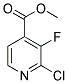 2-CHLORO-3-FLUOROPYRIDINE-4-CARBOXYLIC ACID METHYL ESTER Struktur