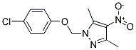 1-(4-CHLORO-PHENOXYMETHYL)-3,5-DIMETHYL-4-NITRO-1H-PYRAZOLE Struktur