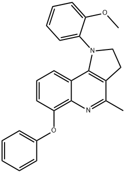 1-(2-METHOXYPHENYL)-4-METHYL-2,3-DIHYDRO-1H-PYRROLO[3,2-C]QUINOLIN-6-YL PHENYL ETHER Struktur