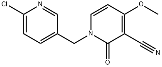 1-[(6-CHLORO-3-PYRIDINYL)METHYL]-4-METHOXY-2-OXO-1,2-DIHYDRO-3-PYRIDINECARBONITRILE Struktur