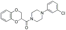 1-(3-CHLOROPHENYL)-4-(2,3-DIHYDRO-1,4-BENZODIOXIN-2-YLCARBONYL)PIPERAZINE Struktur