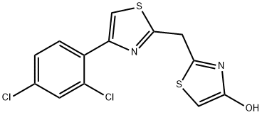 2-([4-(2,4-DICHLOROPHENYL)-1,3-THIAZOL-2-YL]METHYL)-1,3-THIAZOL-4-OL Struktur