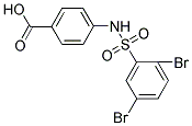 4-[[(2,5-DIBROMOPHENYL)SULFONYL]AMINO]BENZOIC ACID Struktur