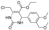 6-CHLOROMETHYL-4-(4-METHOXY-3-METHOXYMETHYL-PHENYL)-2-OXO-1,2,3,4-TETRAHYDRO-PYRIMIDINE-5-CARBOXYLIC ACID ETHYL ESTER Struktur