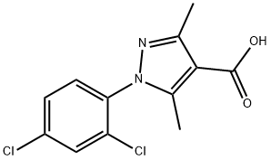 1-(2,4-DICHLOROPHENYL)-3,5-DIMETHYL-1H-PYRAZOLE-4-CARBOXYLIC ACID Struktur