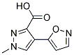 4-ISOXAZOL-5-YL-1-METHYL-1 H-PYRAZOLE-3-CARBOXYLIC ACID Struktur