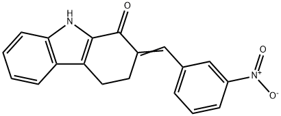 2-[(E)-(3-NITROPHENYL)METHYLIDENE]-2,3,4,9-TETRAHYDRO-1H-CARBAZOL-1-ONE Struktur