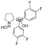 (R)-A,A-BIS(3,4-DIFLUOROPHENYL)-2-PYRROLIDINEMETHANOL HYDROCHLORIDE Struktur