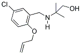 2-([2-(ALLYLOXY)-5-CHLOROBENZYL]AMINO)-2-METHYLPROPAN-1-OL Struktur