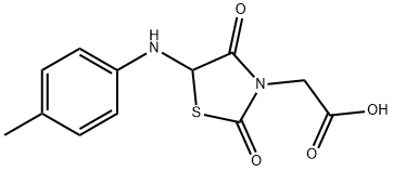 (5-[(4-METHYLPHENYL)AMINO]-2,4-DIOXO-1,3-THIAZOLIDIN-3-YL)ACETIC ACID Struktur