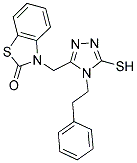 3-([5-MERCAPTO-4-(2-PHENYLETHYL)-4H-1,2,4-TRIAZOL-3-YL]METHYL)-1,3-BENZOTHIAZOL-2(3H)-ONE Struktur