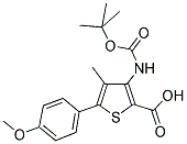 3-TERT-BUTOXYCARBONYLAMINO-5-(4-METHOXYPHENYL)-4-METHYLTHIOPHENE-2-CARBOXYLIC ACID Struktur