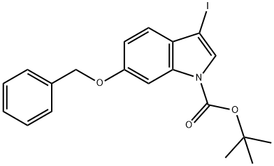 6-BENZYLOXY-3-IODOINDOLE-1-CARBOXYLIC ACID TERT-BUTYL ESTER Struktur