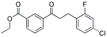 3'-CARBOETHOXY-3-(4-CHLORO-2-FLUOROPHENYL)PROPIOPHENONE Struktur