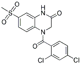 4-(2,4-DICHLOROBENZOYL)-7-(METHYLSULFONYL)-3,4-DIHYDROQUINOXALIN-2(1H)-ONE Struktur