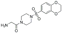 2-AMINO-1-[4-(2,3-DIHYDRO-BENZO[1,4]DIOXINE-6-SULFONYL)-PIPERAZIN-1-YL]-ETHANONE Struktur