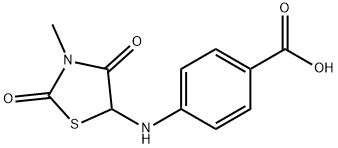 4-(3-METHYL-2,4-DIOXO-THIAZOLIDIN-5-YLAMINO)-BENZOIC ACID Struktur