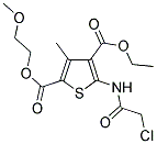 5-(2-CHLORO-ACETYLAMINO)-3-METHYL-THIOPHENE-2,4-DICARBOXYLIC ACID 4-ETHYL ESTER 2-(2-METHOXY-ETHYL) ESTER Struktur