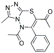 1-(7-ACETYL-3-METHYL-6-PHENYL-[1,2,4]TRIAZOLO[3,4-B][1,3,4]THIADIAZIN-5-YL)-ETHANONE Struktur