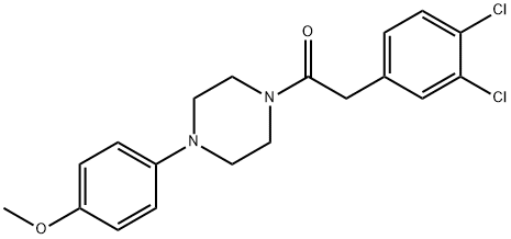 2-(3,4-DICHLOROPHENYL)-1-[4-(4-METHOXYPHENYL)PIPERAZINO]-1-ETHANONE Struktur