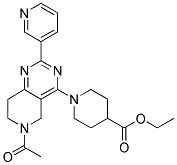 1-(6-ACETYL-2-PYRIDIN-3-YL-5,6,7,8-TETRAHYDRO-PYRIDO[4,3-D]PYRIMIDIN-4-YL)-PIPERIDINE-4-CARBOXYLIC ACID ETHYL ESTER Struktur