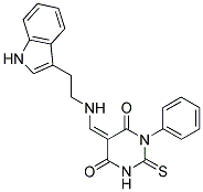 (5Z)-5-({[2-(1H-INDOL-3-YL)ETHYL]AMINO}METHYLENE)-1-PHENYL-2-THIOXODIHYDROPYRIMIDINE-4,6(1H,5H)-DIONE Struktur