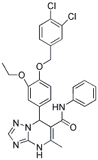 7-(4-(3,4-DICHLOROBENZYLOXY)-3-ETHOXYPHENYL)-5-METHYL-N-PHENYL-4,7-DIHYDRO-[1,2,4]TRIAZOLO[1,5-A]PYRIMIDINE-6-CARBOXAMIDE Struktur