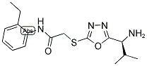 2-[5-(1-AMINO-2-METHYL-PROPYL)-[1,3,4]OXADIAZOL-2-YLSULFANYL]-N-(2-ETHYL-PHENYL)-ACETAMIDE Struktur