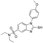 2-MERCAPTO-1-(4-METHOXY-PHENYL)-1H-BENZOIMIDAZOLE-5-SULFONIC ACID DIETHYLAMIDE Struktur