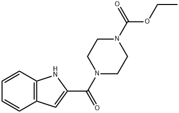 ETHYL 4-(INDOL-2-YLCARBONYL)PIPERAZINECARBOXYLATE Struktur