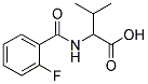 2-(2-FLUORO-BENZOYLAMINO)-3-METHYL-BUTYRIC ACID Struktur