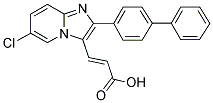 3-(2-BIPHENYL-4-YL-6-CHLORO-IMIDAZO[1,2-A]PYRIDIN-3-YL)-ACRYLIC ACID Struktur