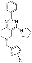 6-(5-CHLORO-THIOPHEN-2-YLMETHYL)-2-PHENYL-4-PYRROLIDIN-1-YL-5,6,7,8-TETRAHYDRO-PYRIDO[4,3-D]PYRIMIDINE Struktur