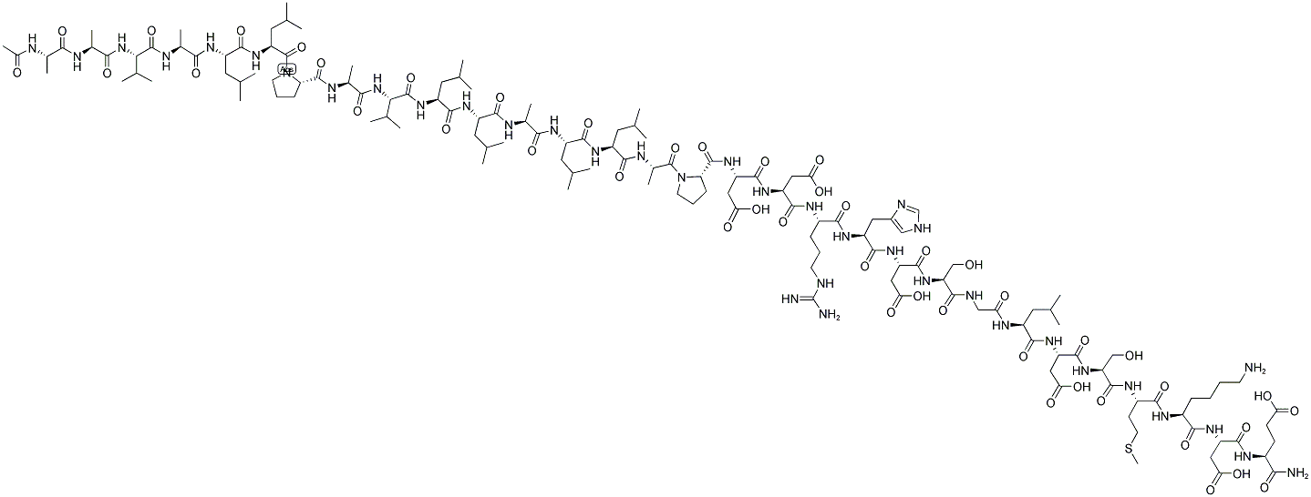 AC-AAVALLPAVLLALLAPDDRHDSGLDSMKDE-NH2 Struktur