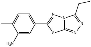 5-(3-ETHYL-[1,2,4]TRIAZOLO[3,4-B][1,3,4]THIADIAZOL-6-YL)-2-METHYL-PHENYLAMINE Struktur