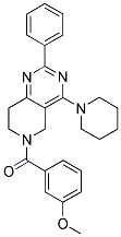 (3-METHOXY-PHENYL)-(2-PHENYL-4-PIPERIDIN-1-YL-7,8-DIHYDRO-5H-PYRIDO[4,3-D]PYRIMIDIN-6-YL)-METHANONE Struktur