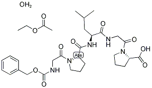 BENZYLOXYCARBONYLGLYCYL-L-PROLYL-L-LEUCYLGLYCYL-L-PROLINE MONOHYDRATE MONO(ETHYL ACETATE) Struktur