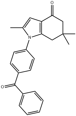 2,6,6-TRIMETHYL-1-(4-(PHENYLCARBONYL)PHENYL)-5,6,7-TRIHYDROINDOL-4-ONE Struktur