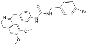 1-(4-((6,7-DIMETHOXY(3,4-DIHYDROISOQUINOLYL))METHYL)PHENYL)-3-(4-BROMOBENZYL)UREA Struktur