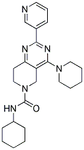 4-PIPERIDIN-1-YL-2-PYRIDIN-3-YL-7,8-DIHYDRO-5H-PYRIDO[4,3-D]PYRIMIDINE-6-CARBOXYLIC ACID CYCLOHEXYLAMIDE Struktur