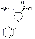 TRANS-3-AMINOMETHYL-1-BENZYL-4-PYRROLIDINECARBOXYLIC ACID Struktur