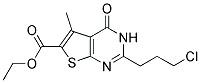 2-(3-CHLORO-PROPYL)-5-METHYL-4-OXO-3,4-DIHYDRO-THIENO[2,3-D]PYRIMIDINE-6-CARBOXYLIC ACID ETHYL ESTER Struktur