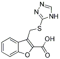 3-(4H-[1,2,4]TRIAZOL-3-YLSULFANYLMETHYL)-BENZOFURAN-2-CARBOXYLIC ACID Struktur