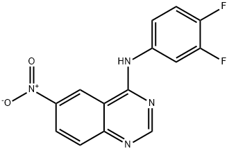 N-(3,4-DIFLUOROPHENYL)-6-NITRO-4-QUINAZOLINAMINE Struktur