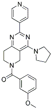 (3-METHOXY-PHENYL)-(2-PYRIDIN-4-YL-4-PYRROLIDIN-1-YL-7,8-DIHYDRO-5H-PYRIDO[4,3-D]PYRIMIDIN-6-YL)-METHANONE Struktur