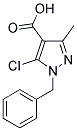 1-BENZYL-5-CHLORO-3-METHYL-1H-PYRAZOLE-4-CARBOXYLIC ACID Struktur